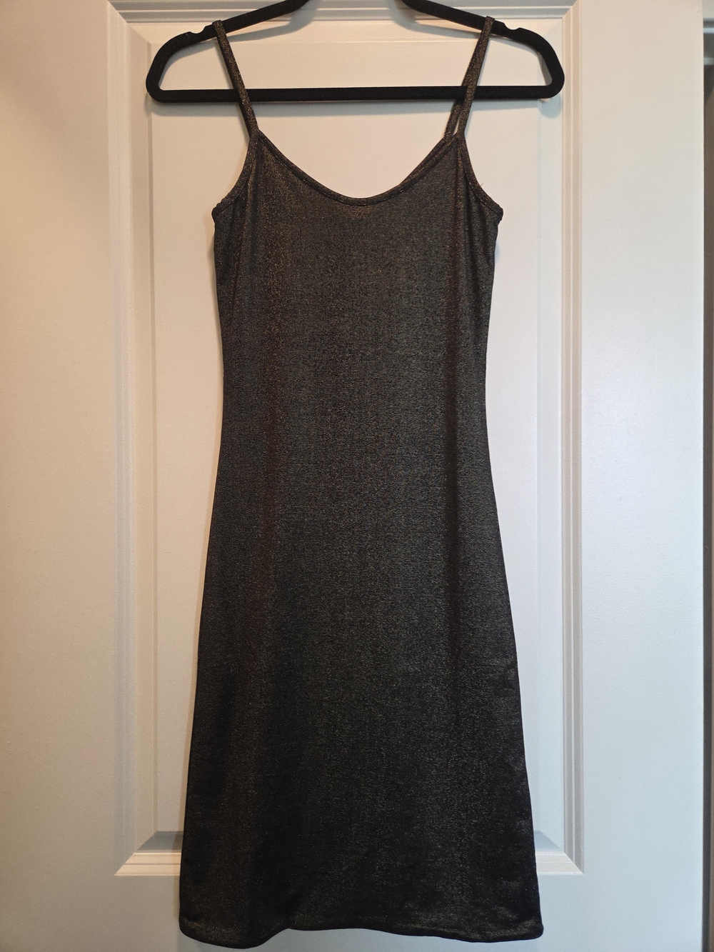 Dolcessa Onyx Stardust Metallic Shimmer Tank Dress NWT Medium